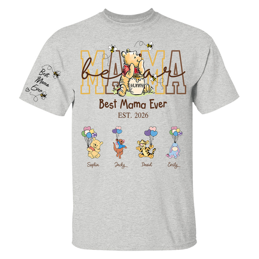 Custom Mama Grandma Bear Shirt, Personalized Shirt Gift For Mom, Grandma, Custom Shirt For Mother's Day MI209