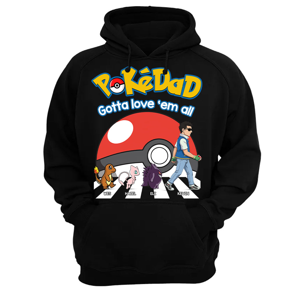 Poke Dad - Personalized T-Shirt - Happy Father's Day Gift - Custom Father's Day Shirt Na02 Hv01