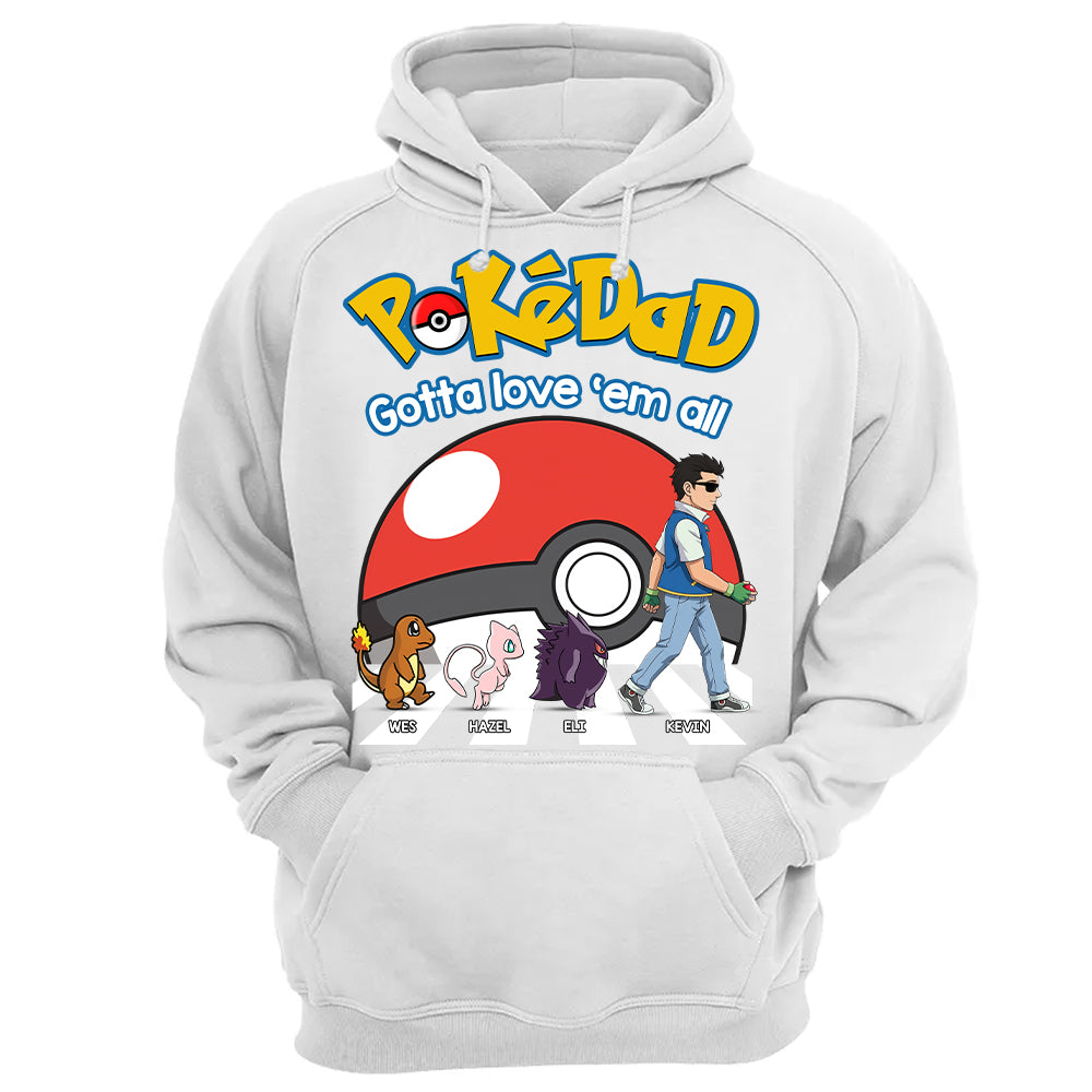 Poke Dad - Personalized T-Shirt - Happy Father's Day Gift - Custom Father's Day Shirt Na02 Hv01