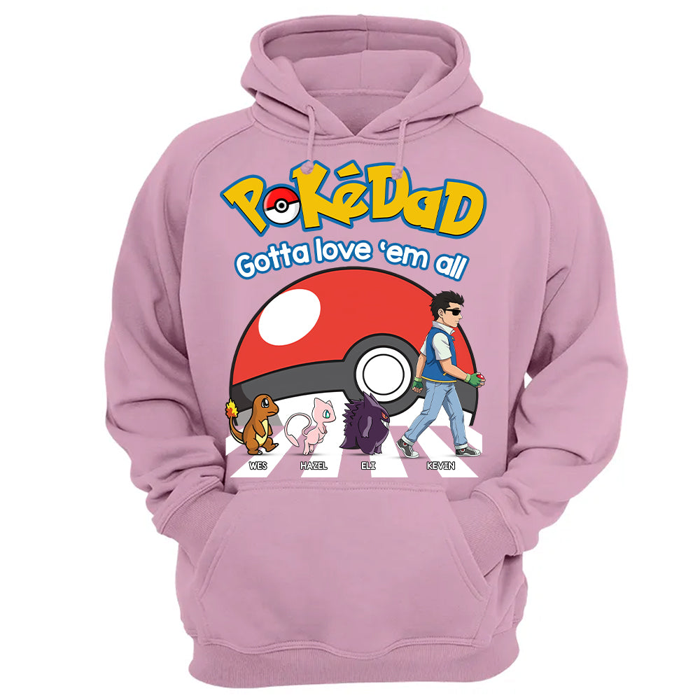 Poke Dad - Personalized T-Shirt - Happy Father's Day Gift - Custom Father's Day Shirt Na02 Hv01