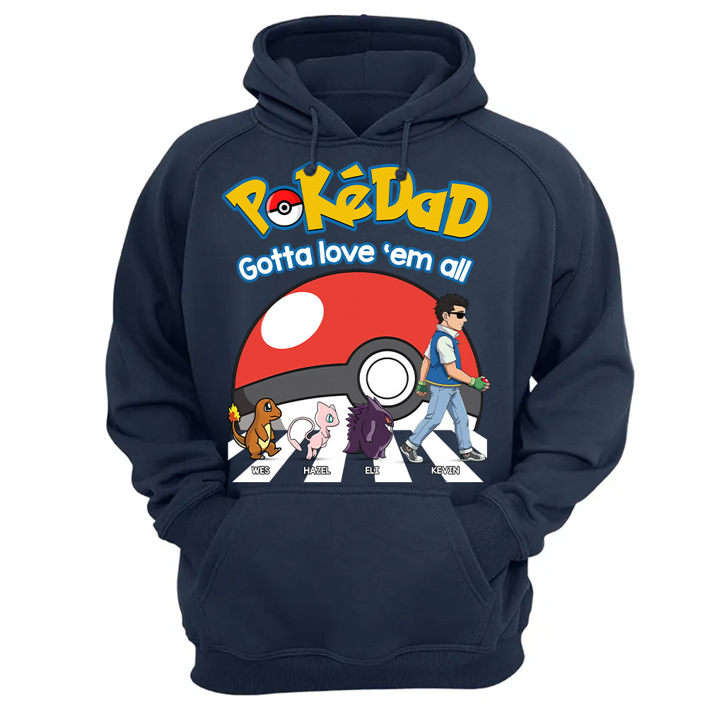 Poke Dad - Personalized T-Shirt - Happy Father's Day Gift - Custom Father's Day Shirt Na02 Hv01