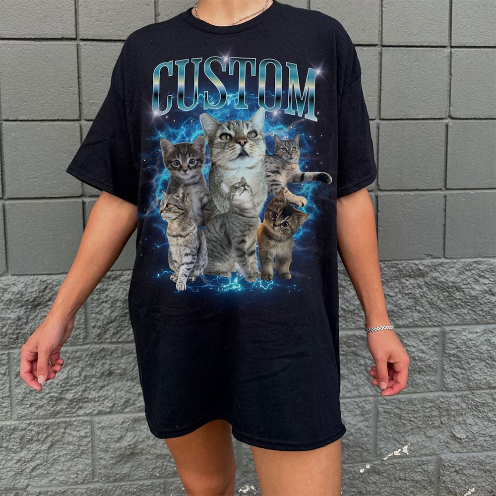Custom Pet Bootleg Shirt, Custom Retro Cat Bootleg Shirt,Custom Photo Shirt, CUSTOM Your Own Bootleg Idea Here,Pet Photo Shirt, Cat Mom Gift