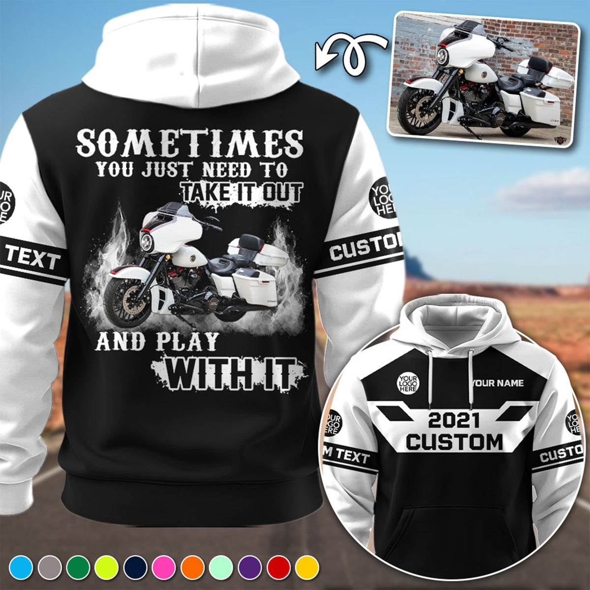 Take It Out & Play - Personalized Motorcycle Photo All Over Print Shirts - Gift For Bikers A2110 Pt99 KL07