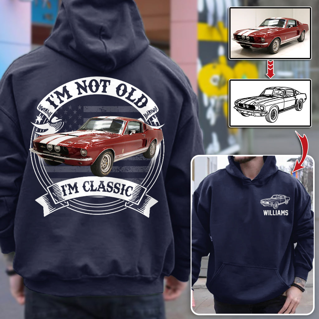 I'm Not Old I'm Classic Mustang Fastback Graphic Personalized Car's Photo Shirt