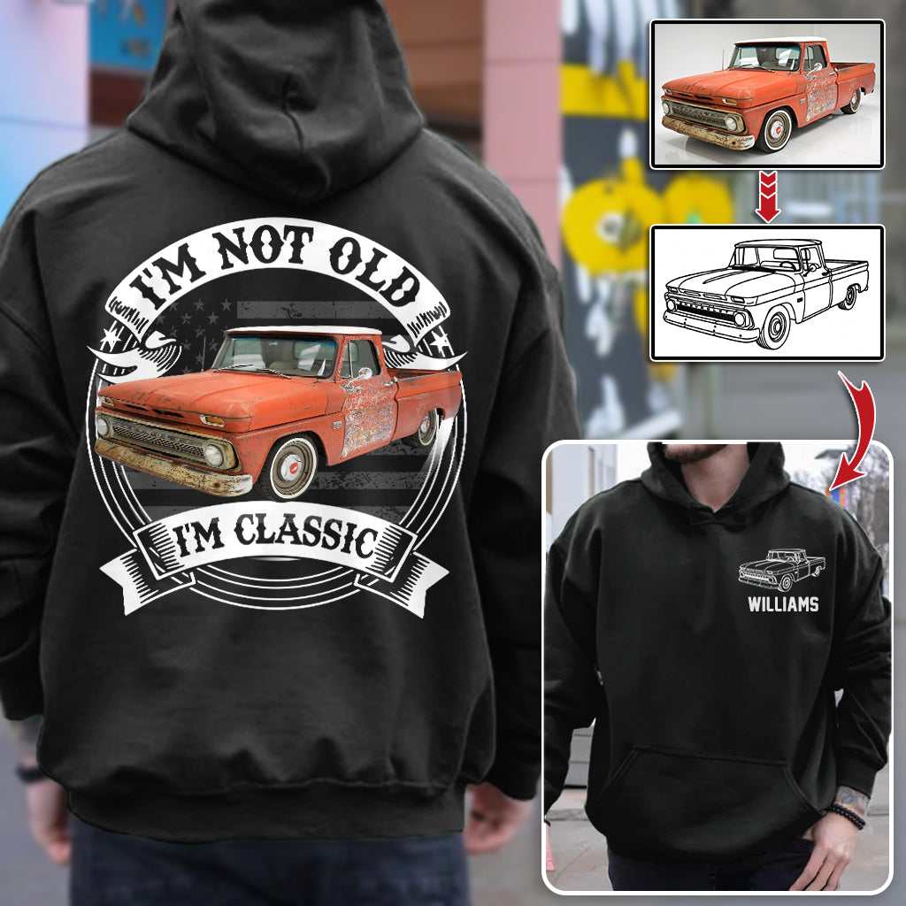 I'm Not Old I'm Classic Trucker Chevy C10 Graphic Personalized Car's Photo Shirt