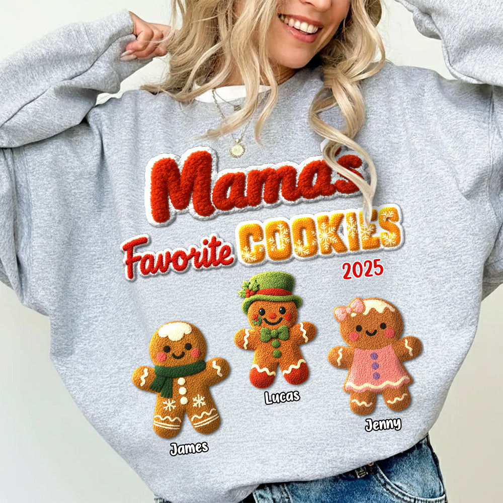 Grandma's Favorite Cookie Crochet Faux Yarn Texture Personalized Shirt