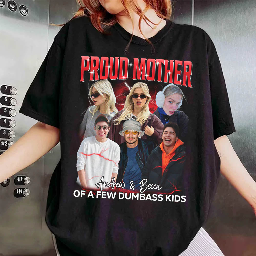 Proud Mother of a Few Dumbass Kids Custom Bootleg Rap Tee, Custom Photo - Vintage Graphic 90s T-shirt, Custom Your Own Bootleg Idea Here, Insert Your Design