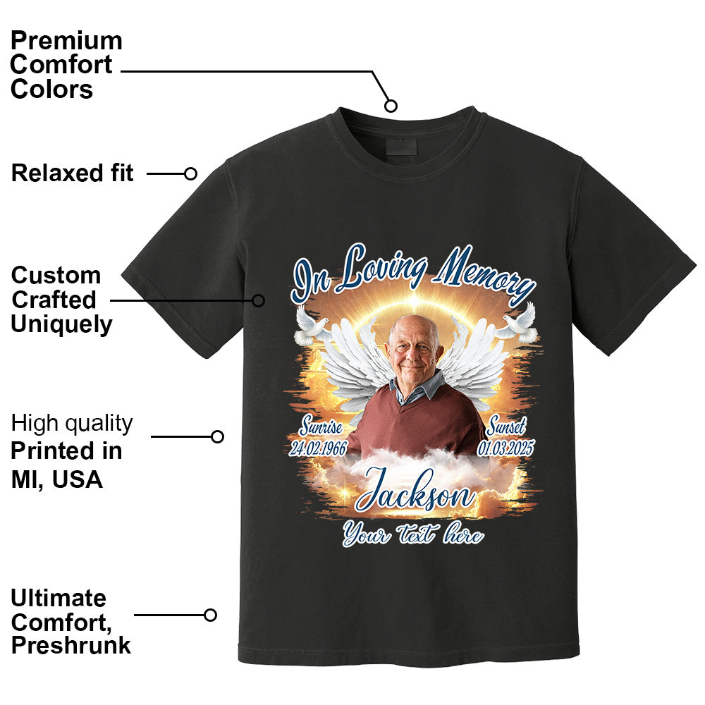 In Loving Memory - Personalized Photo Memorial Shirt Tu24