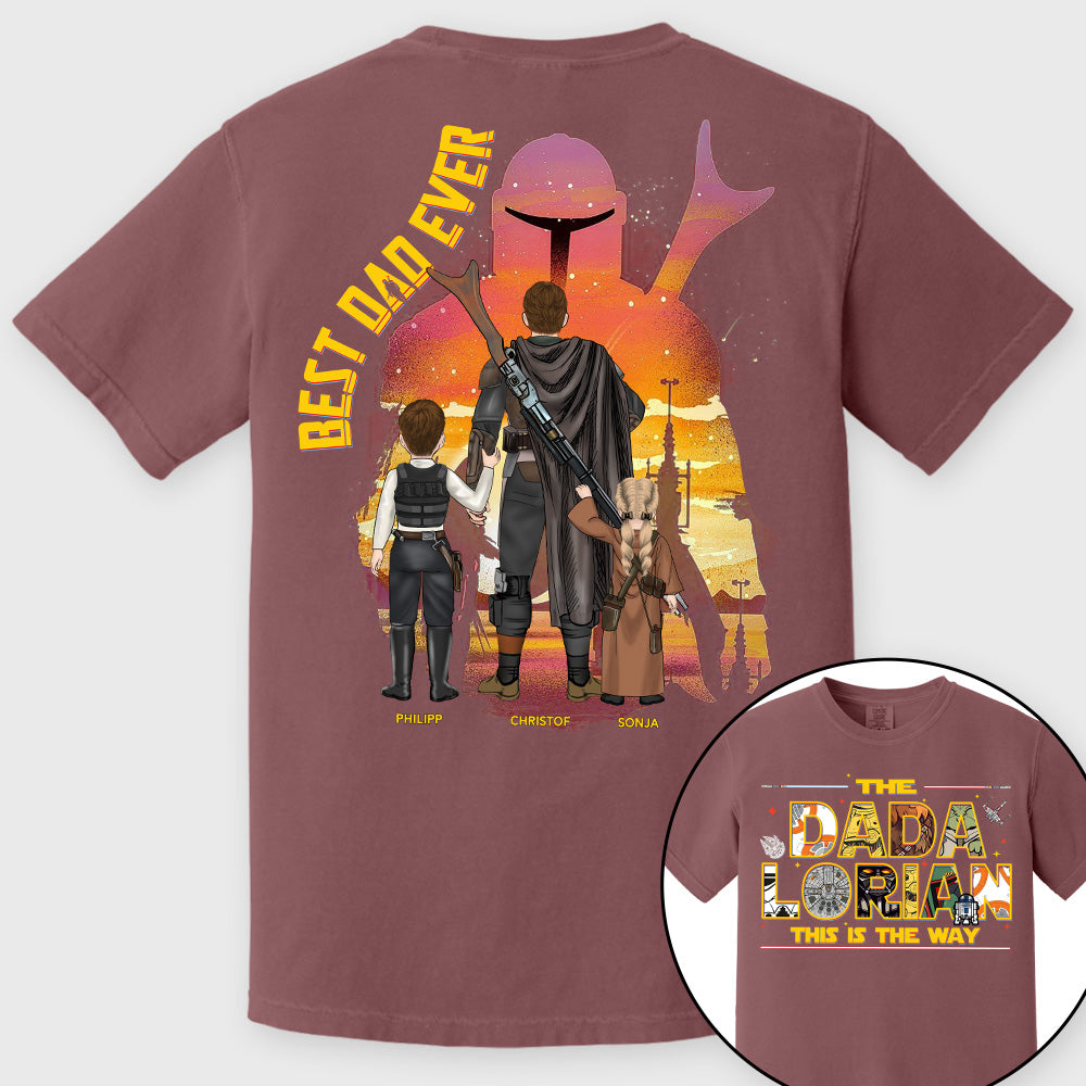 The Dadalorian This Is The Way - Personalized Shirt Custom Nickname With Kids Gift For Dad 2026 Vrs2 T1807