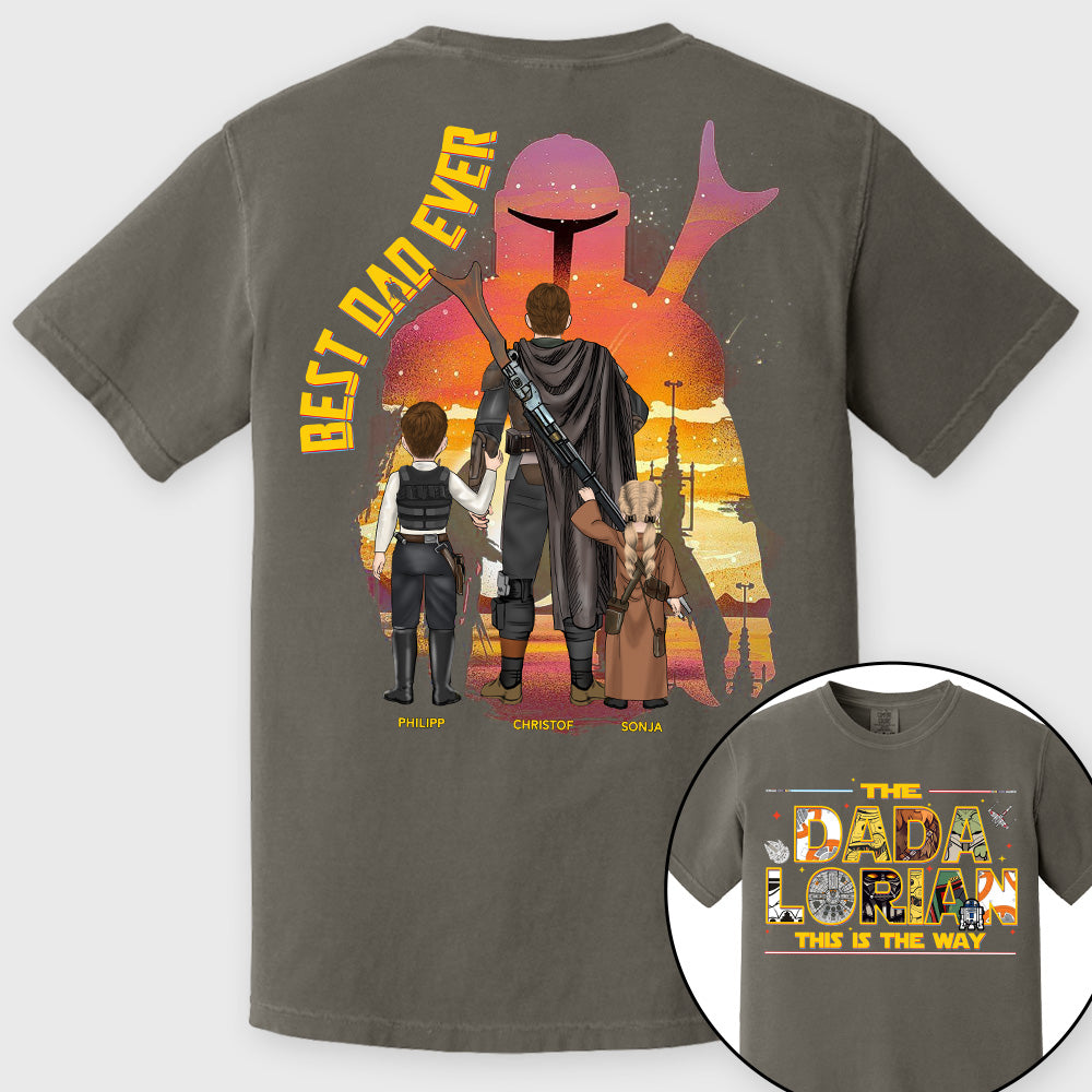 The Dadalorian This Is The Way - Personalized Shirt Custom Nickname With Kids Gift For Dad 2026 Vrs2 T1807