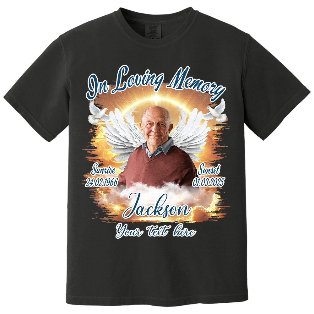 In Loving Memory - Personalized Photo Memorial Shirt Tu24