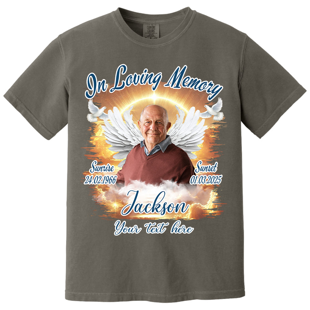 In Loving Memory - Personalized Photo Memorial Shirt Tu24