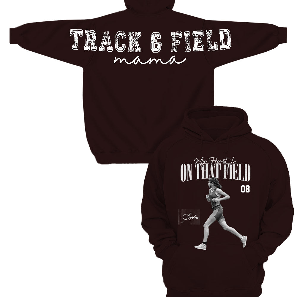 Personalized I'll Always Be Your Biggest Fan Shirt, Custom Player Photo & Number Shirt, Track and Field Mom Gift T1807