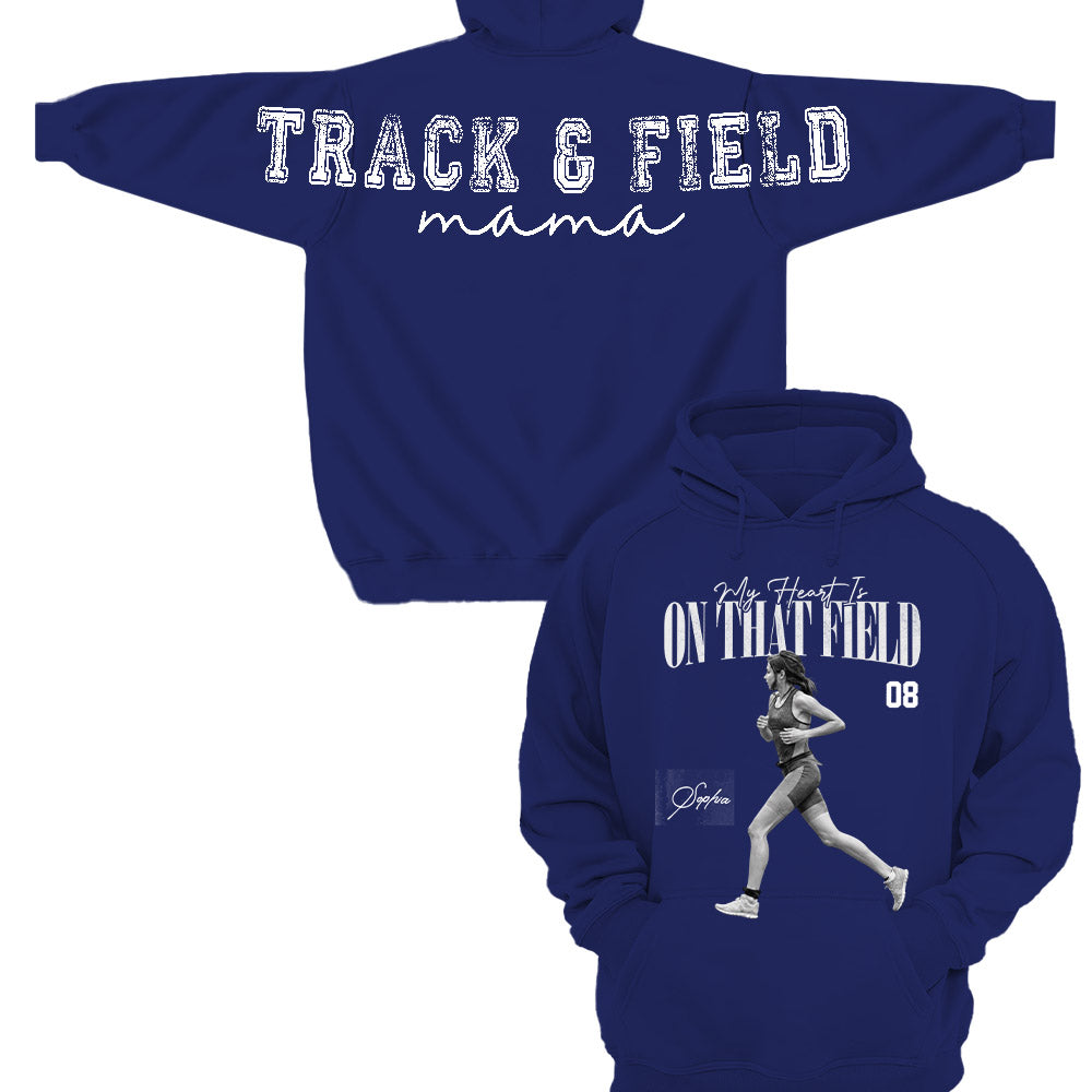 Personalized I'll Always Be Your Biggest Fan Shirt, Custom Player Photo & Number Shirt, Track and Field Mom Gift T1807