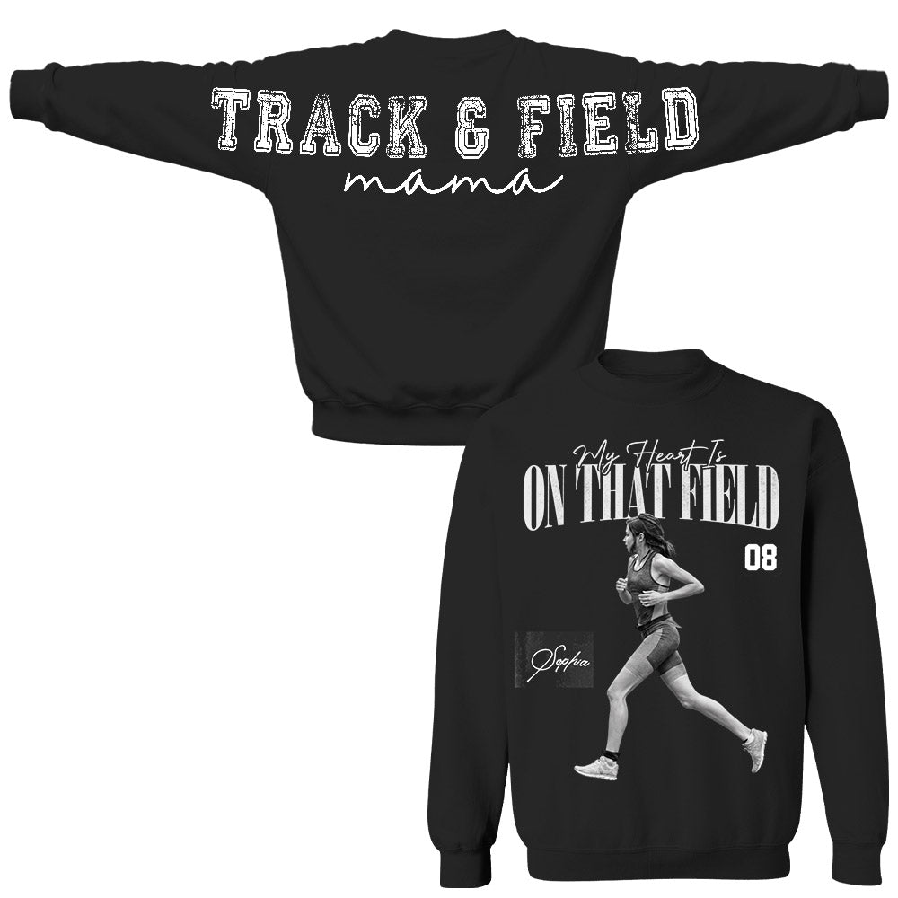 Personalized I'll Always Be Your Biggest Fan Shirt, Custom Player Photo & Number Shirt, Track and Field Mom Gift T1807