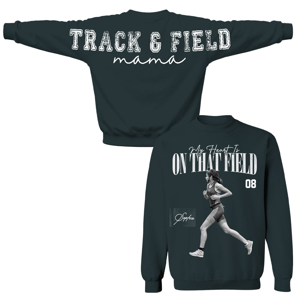 Personalized I'll Always Be Your Biggest Fan Shirt, Custom Player Photo & Number Shirt, Track and Field Mom Gift T1807