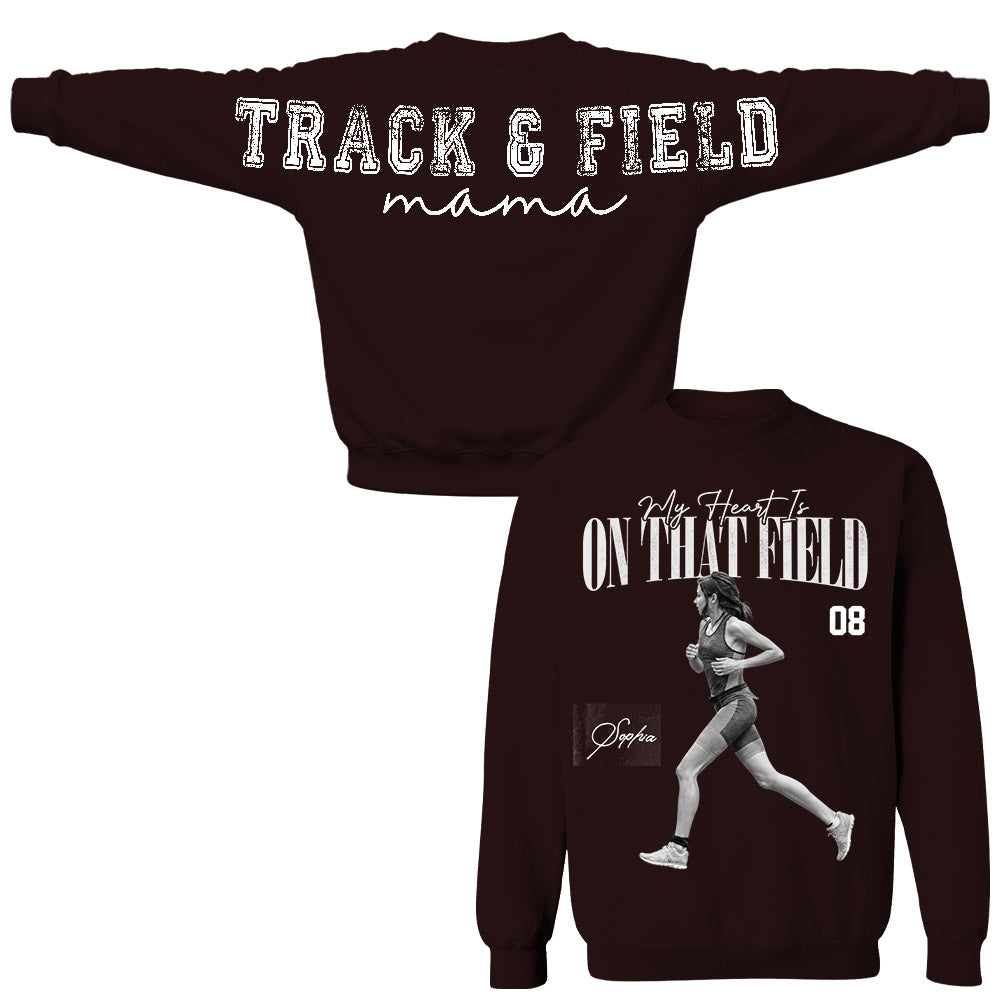 Personalized I'll Always Be Your Biggest Fan Shirt, Custom Player Photo & Number Shirt, Track and Field Mom Gift T1807