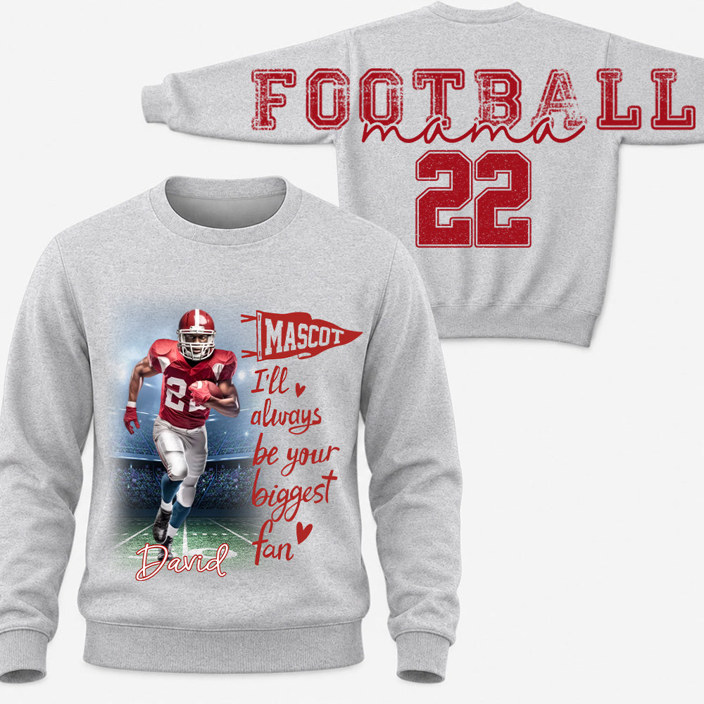 Football Mama - Personalized Shirt For Football Lover - Custom Photo Football Player NA04 VH01