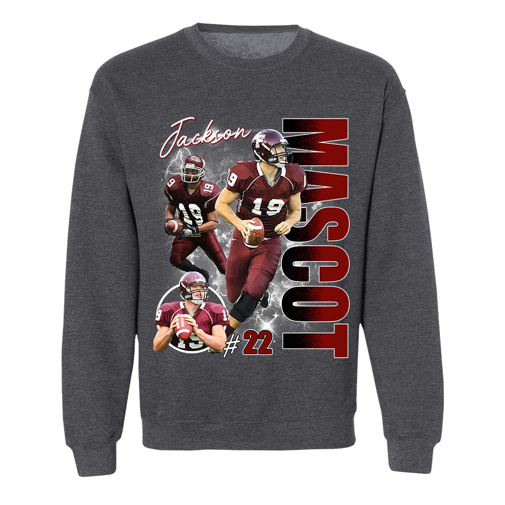 Custom Photo Football Player Shirt - Personalized Team Name School Name Bootleg Shirt
