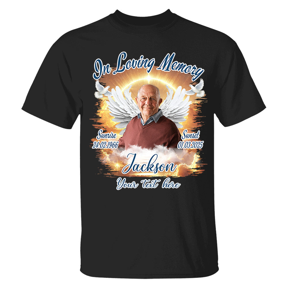 In Loving Memory - Personalized Photo Memorial Shirt Tu24