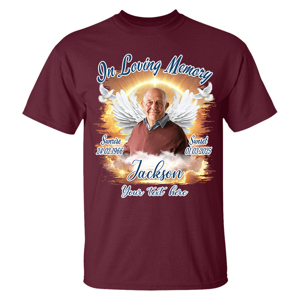 In Loving Memory - Personalized Photo Memorial Shirt Tu24