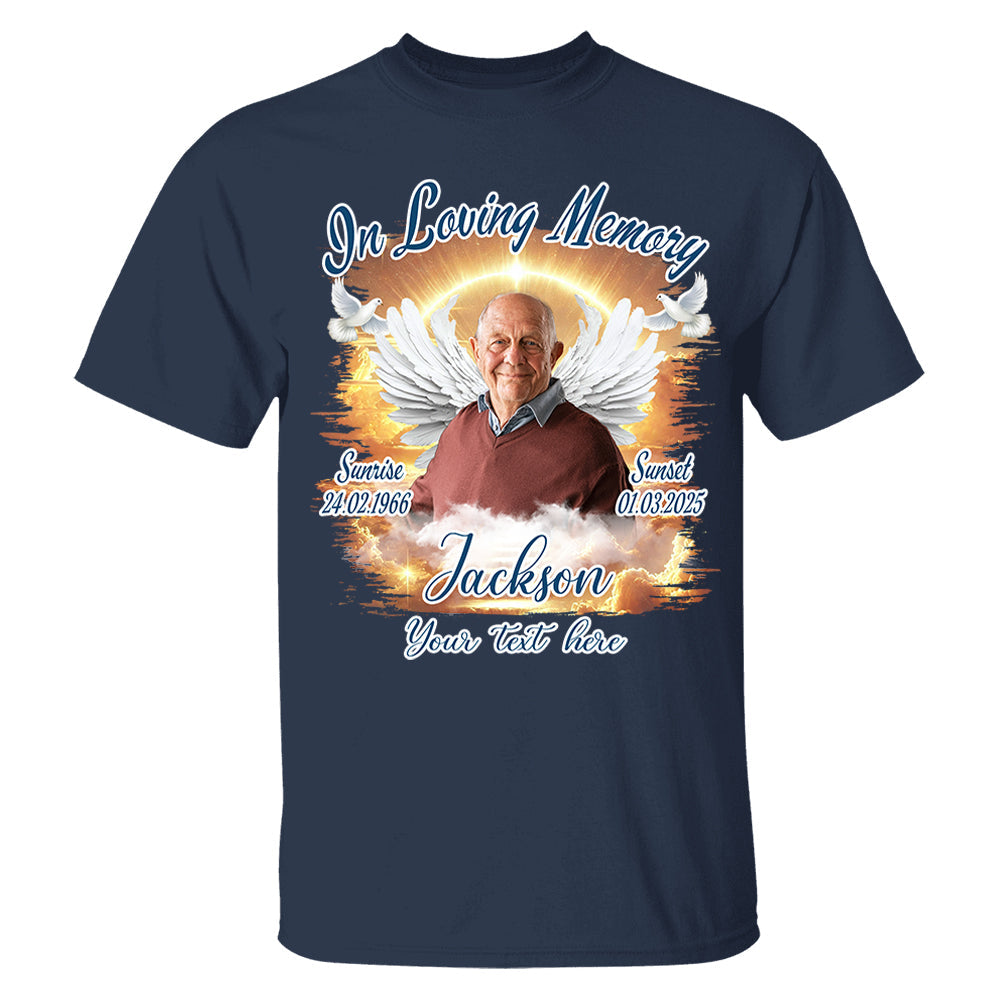 In Loving Memory - Personalized Photo Memorial Shirt Tu24