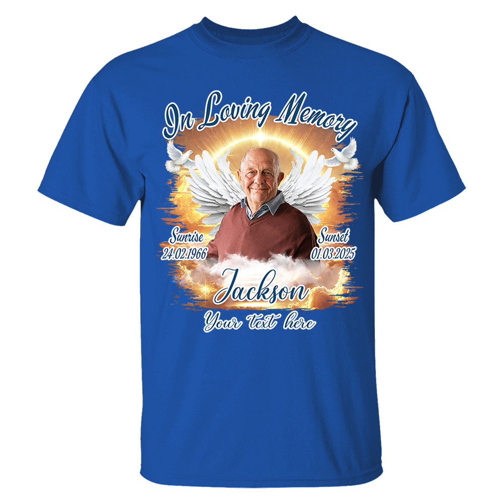 In Loving Memory - Personalized Photo Memorial Shirt Tu24