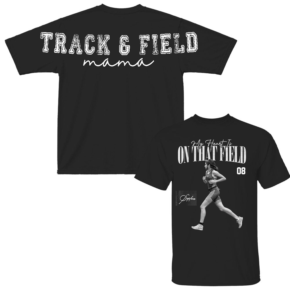 Personalized I'll Always Be Your Biggest Fan Shirt, Custom Player Photo & Number Shirt, Track and Field Mom Gift T1807