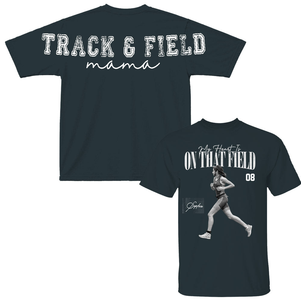 Personalized I'll Always Be Your Biggest Fan Shirt, Custom Player Photo & Number Shirt, Track and Field Mom Gift T1807