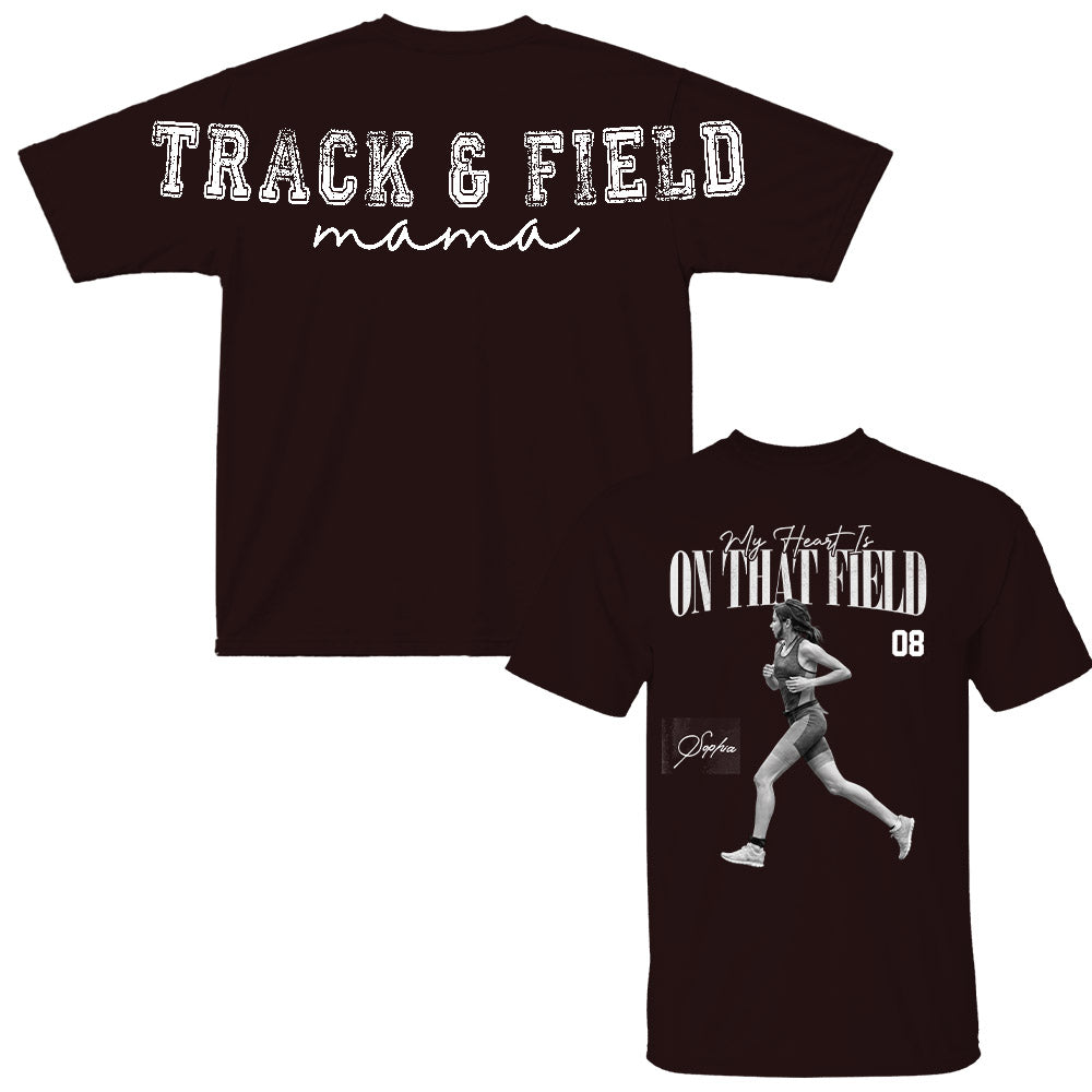 Personalized I'll Always Be Your Biggest Fan Shirt, Custom Player Photo & Number Shirt, Track and Field Mom Gift T1807