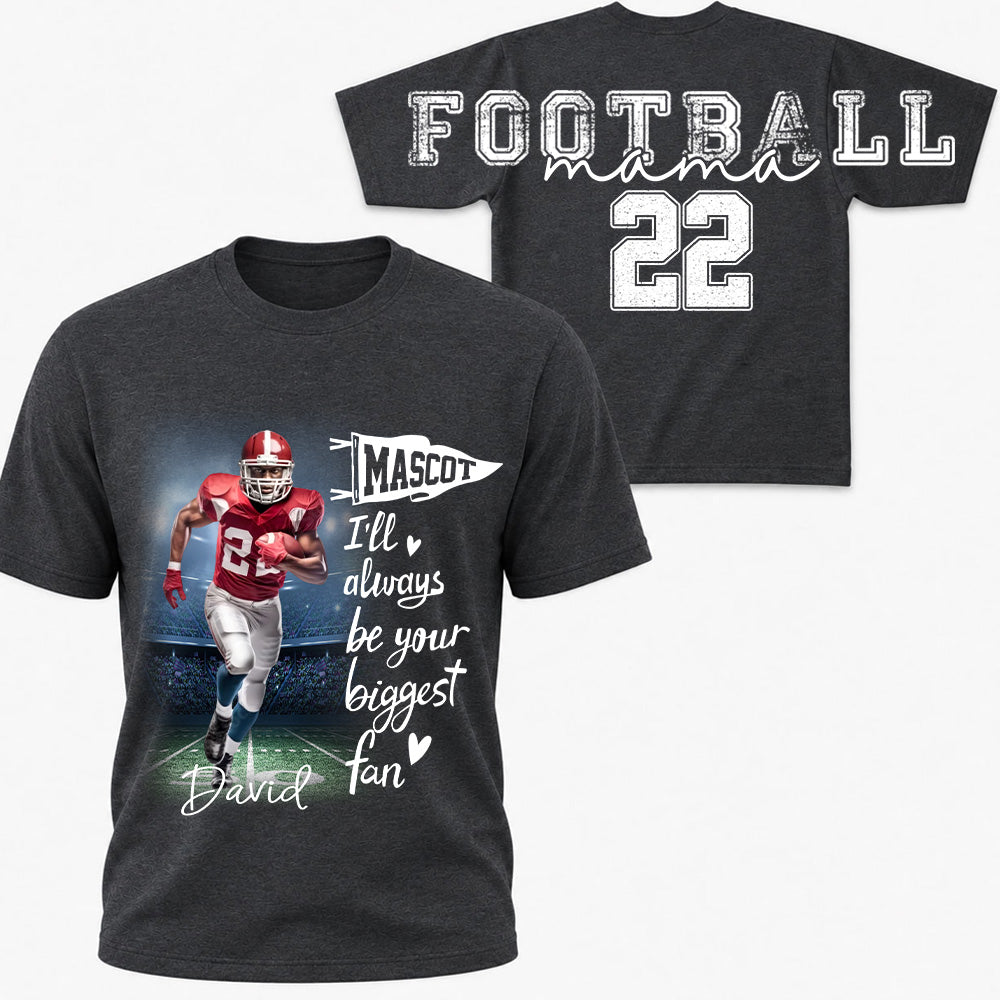 Football Mama - Personalized Shirt For Football Lover - Custom Photo Football Player NA04 VH01