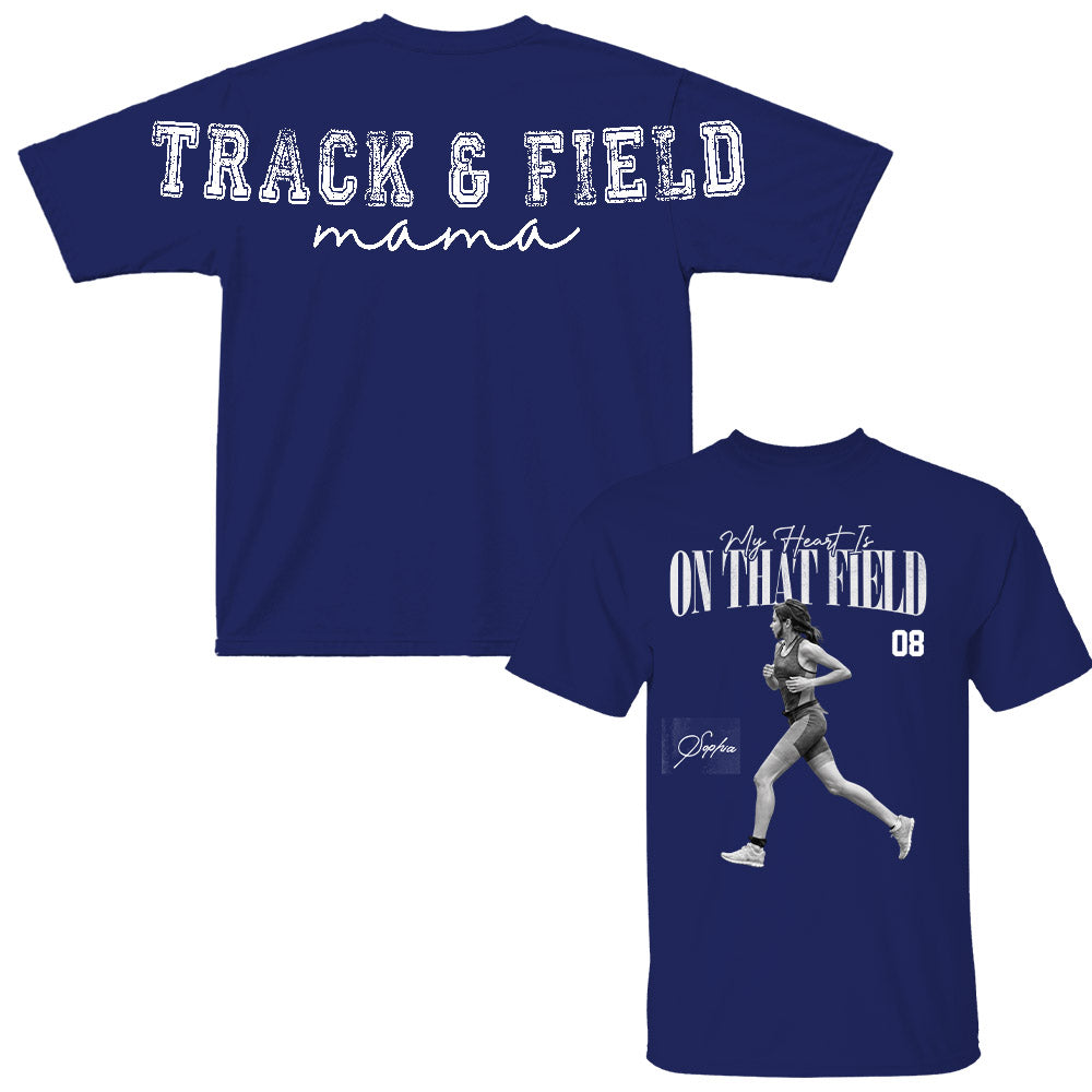 Personalized I'll Always Be Your Biggest Fan Shirt, Custom Player Photo & Number Shirt, Track and Field Mom Gift T1807