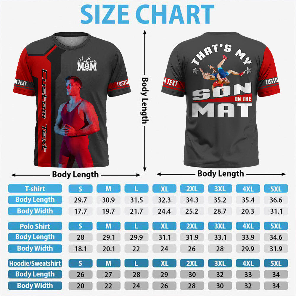 That's My Son On The Mat - Personalized Shirt For Wrestling Family - Custom Photo Wrestler NA04