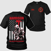 Personalized Firefighter Shirts Custom Name And Number Fireman All Over Print Shirt