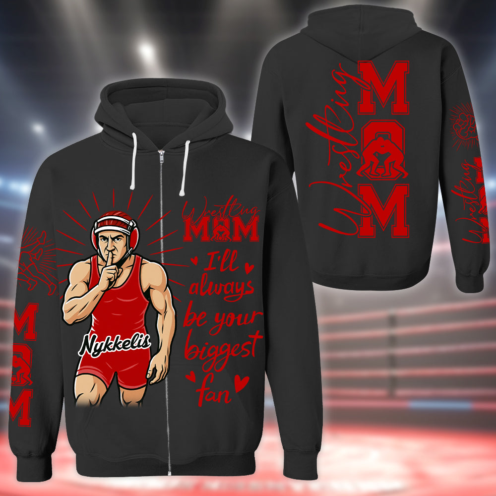 I’ll Always Be Your Biggest Fan Personalized Wrestling Player Shirt For Sport Wrestling Family