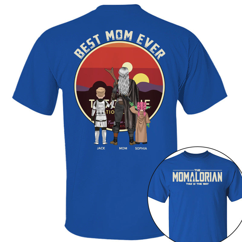 The Mamalorian This Is The Way - Personalized Tatooine Sunset Background Shirt Gift For Mom Pt99