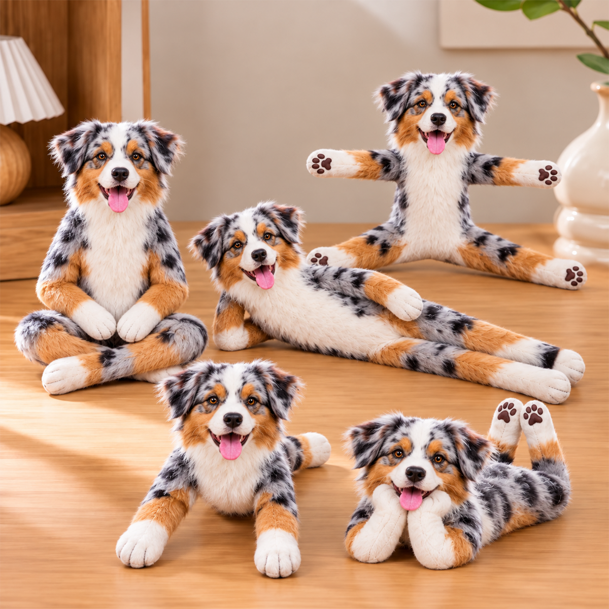Personalized Australian Shepherd Photo Pet Squishy Toy Poseable Plush Doll, Funny Gift For Dog Mom, Dad, Pet Lover T1807 T24 TL06