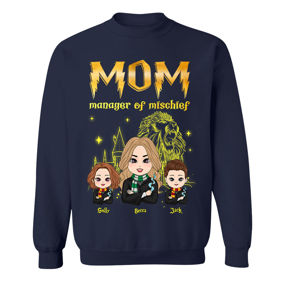 Mom Manager Of Mischief Customized Shirt, Gift For Mother's Day L0411