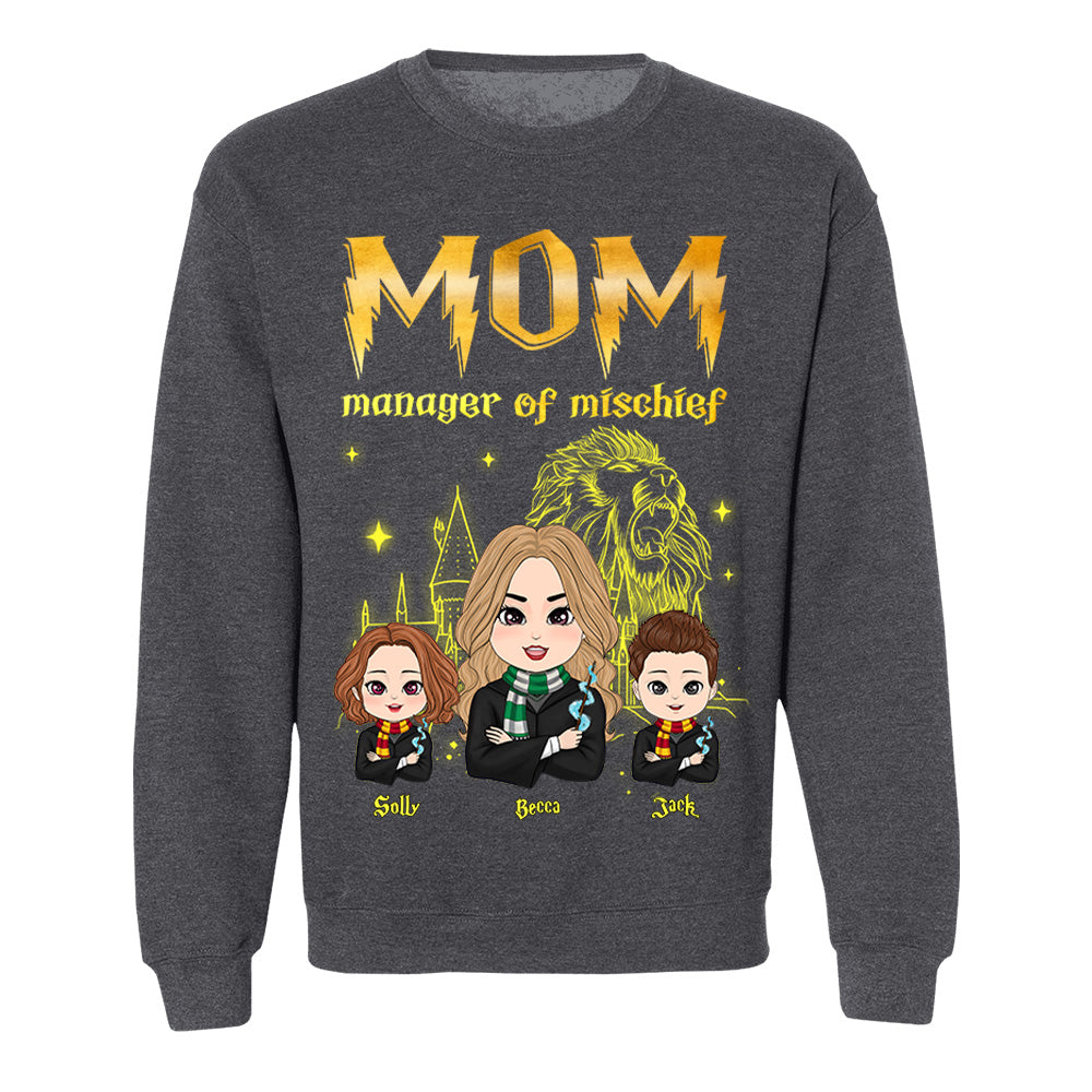 Mom Manager Of Mischief Customized Shirt, Gift For Mother's Day L0411