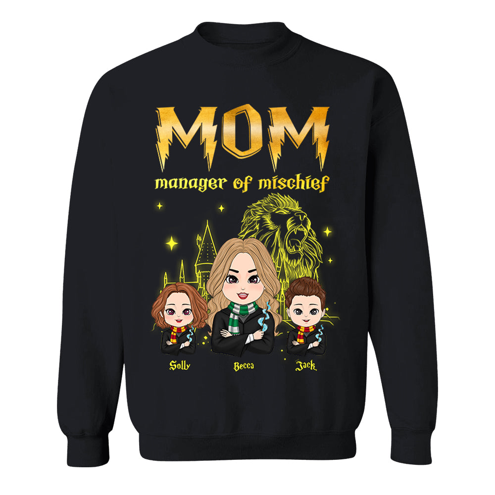 Mom Manager Of Mischief Customized Shirt, Gift For Mother's Day L0411