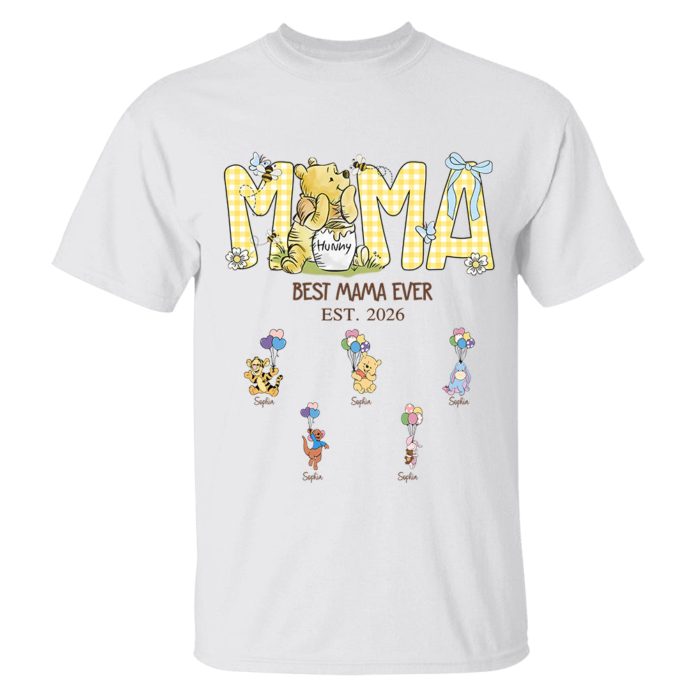 Mama Bear Best Mama Ever, Mama Est with Kids Name, Personalized Shirt Gift For Mom, Grandma, Custom Mother's Day Shirt Sweatshirt MI209