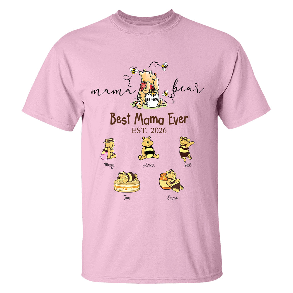 Mama Bear Best Mama Ever, Personalized Mama Bear Grandma Bear Est Shirt Sweatshirt, Gift For Mom Grandma, Gift For Mother's Day MI209