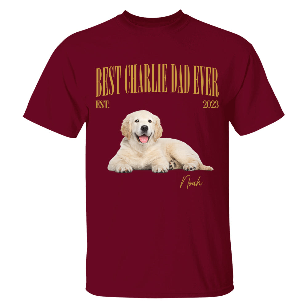 Best Dog Dad Ever, Personalized Dog Dad T-Shirt Custom Pet Photo & Name, Father’s Day Gift, American Dog Dads Gifts, Pet Lover Humor MI209 TH23