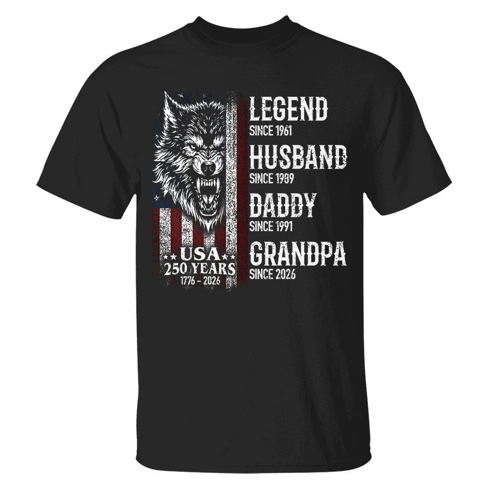 Legend Husband Dad Grandpa Shirt with Customize Nickname, Est, Face - Personalized Fathers Day Shirt, First Time Dad T-Shirt Do99