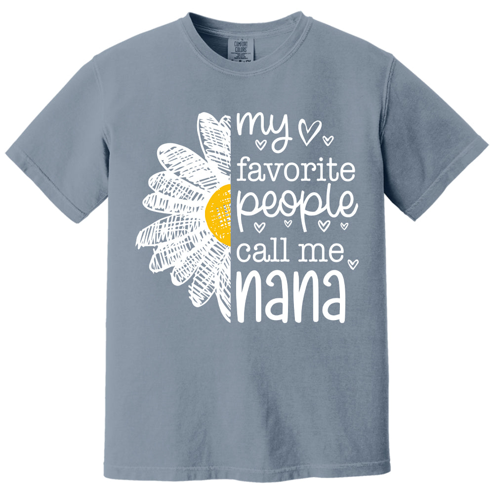 Personalized My Favorite People Call Me Grandma Flower Patchwork Shirt, Custom Kids Names Nana Mimi Gigi T24