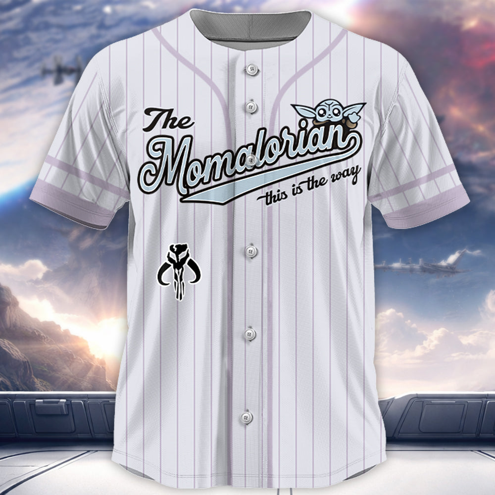Personalized The Momalorian This Is The Way Baseball Jersey Shirt For Mom - Custom Mother's Day Gift 2026 Ver 2 New Hv01