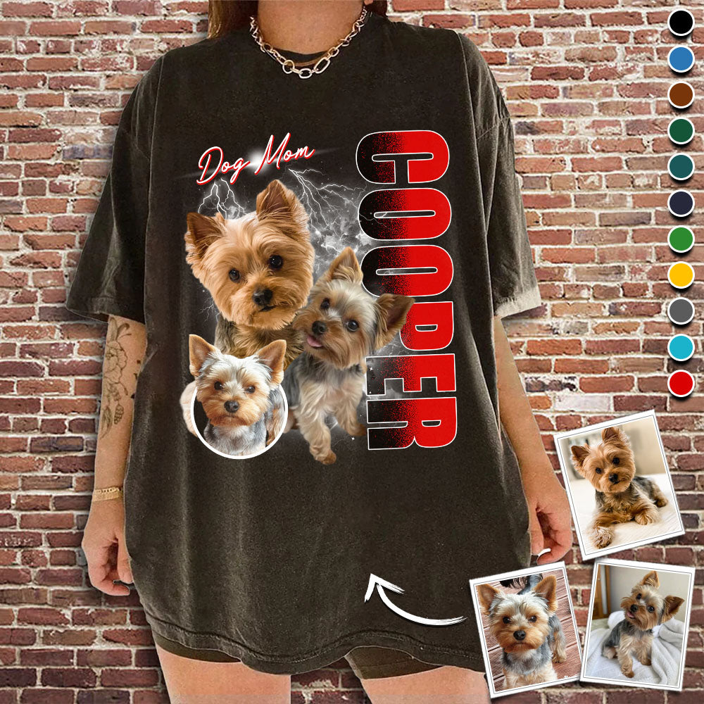Custom Photo Dog Shirt - Personalized Dog Bootleg Shirt Vrs5 A2110