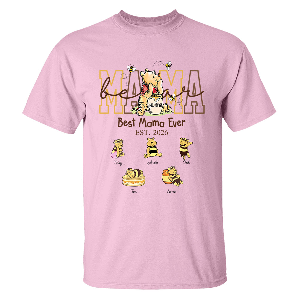 Mama Bear, Best Mama Ever, Personalized Mama Bear Grandma Bear Est Shirt Sweatshirt, Gift For Mom Grandma Gift For Mother's Day