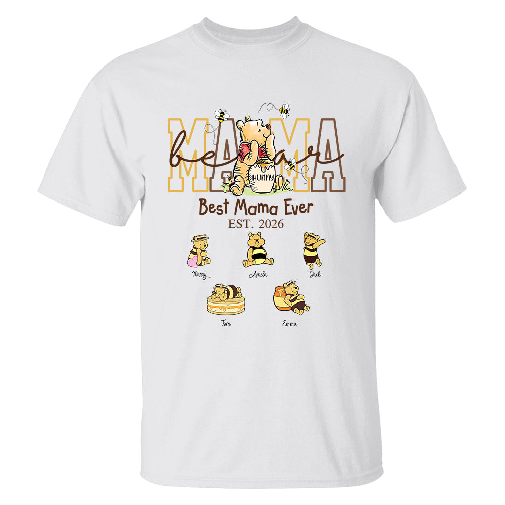 Mama Bear, Best Mama Ever, Personalized Mama Bear Grandma Bear Est Shirt Sweatshirt, Gift For Mom Grandma Gift For Mother's Day