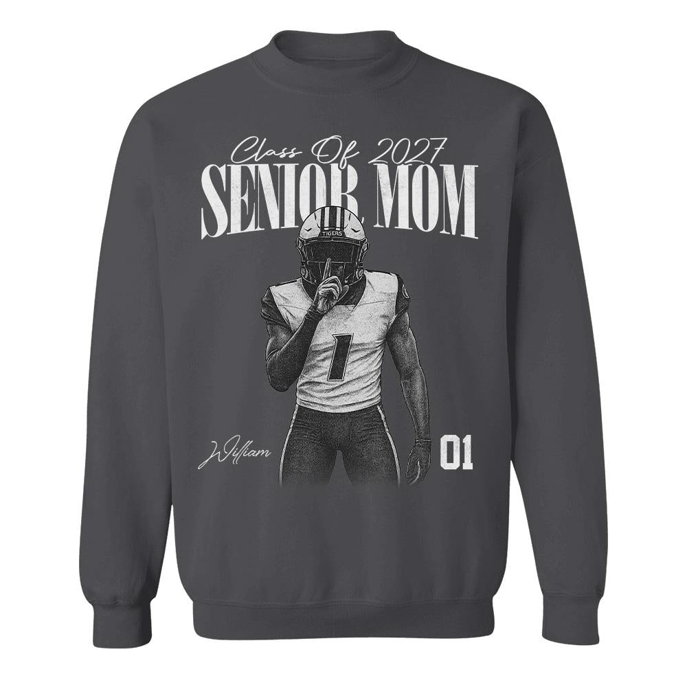 Personalized Senior Mom Shirt, Custom Sports Mom Gameday Shirt Proud Family Gift T1807 Hv01